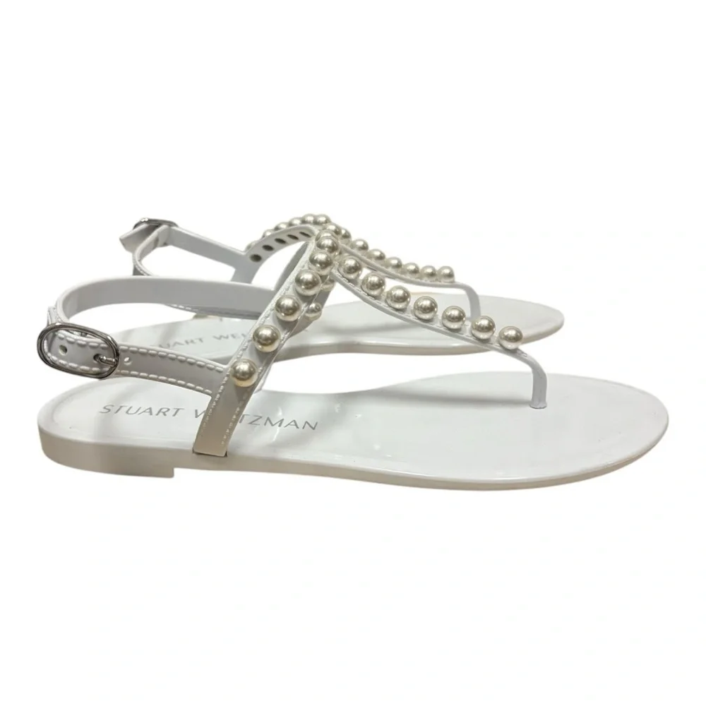 Stuart Weitzman Goldie Jelly Sandals White Size 8